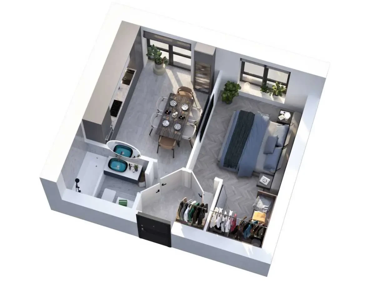 1-к квартира Фастівський, Гатне, Інститутська 5 3