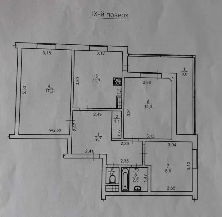 3-к квартира Одеса, Київський, пр.Ярослава Мудрого 7
