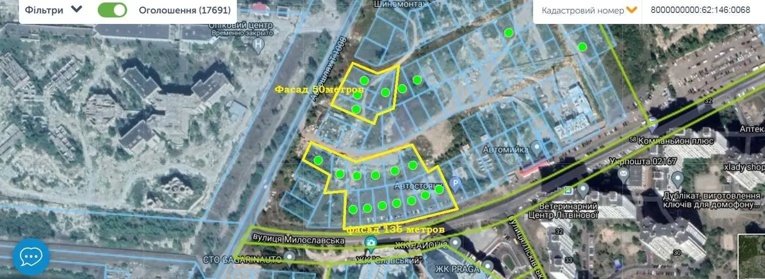 ділянка під житлову забудову Київ, Деснянський, Милославська 5