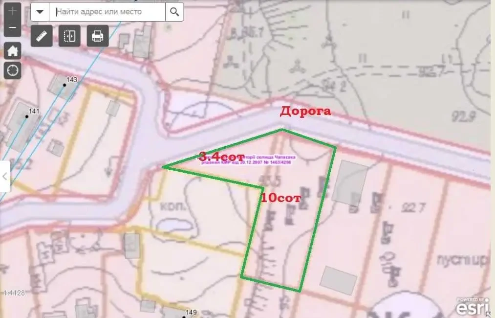 ділянка під житлову забудову Київ, Голосіївський, Бродівська 13