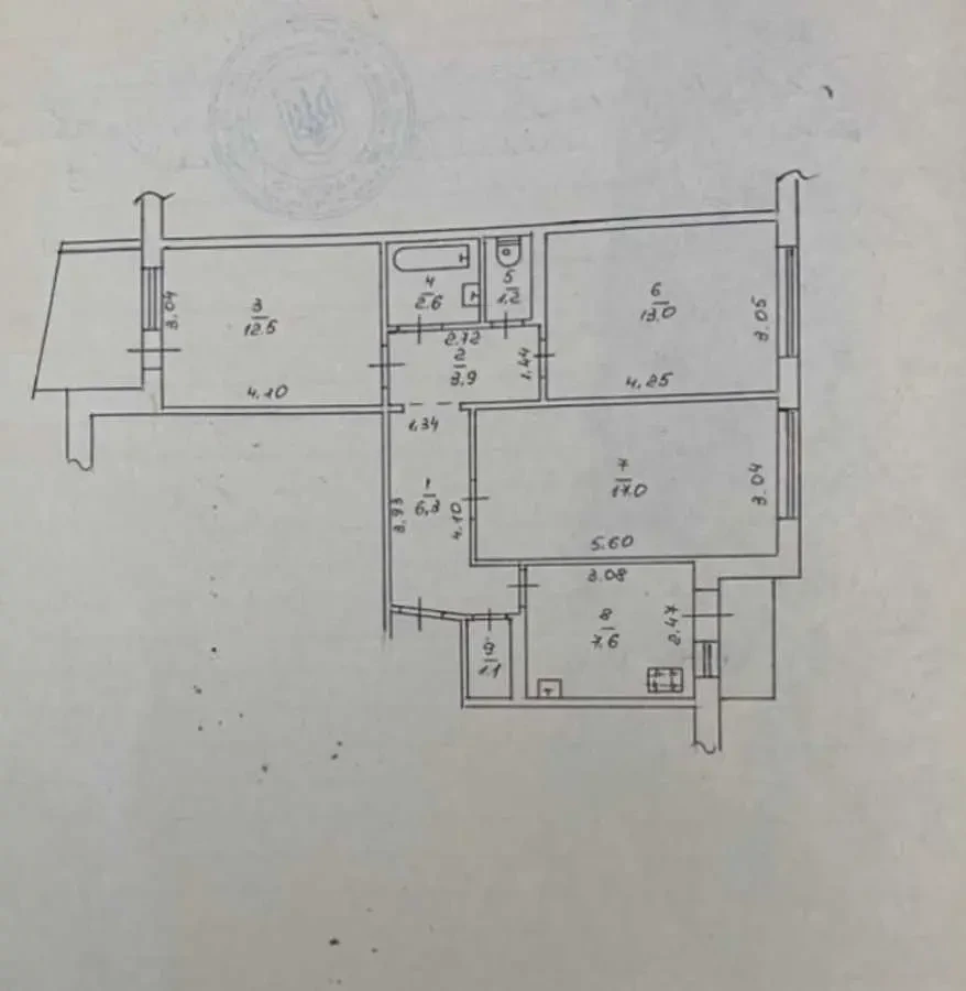 3-к квартира Черкаси, Придніпровський, Сергія Амброса 5