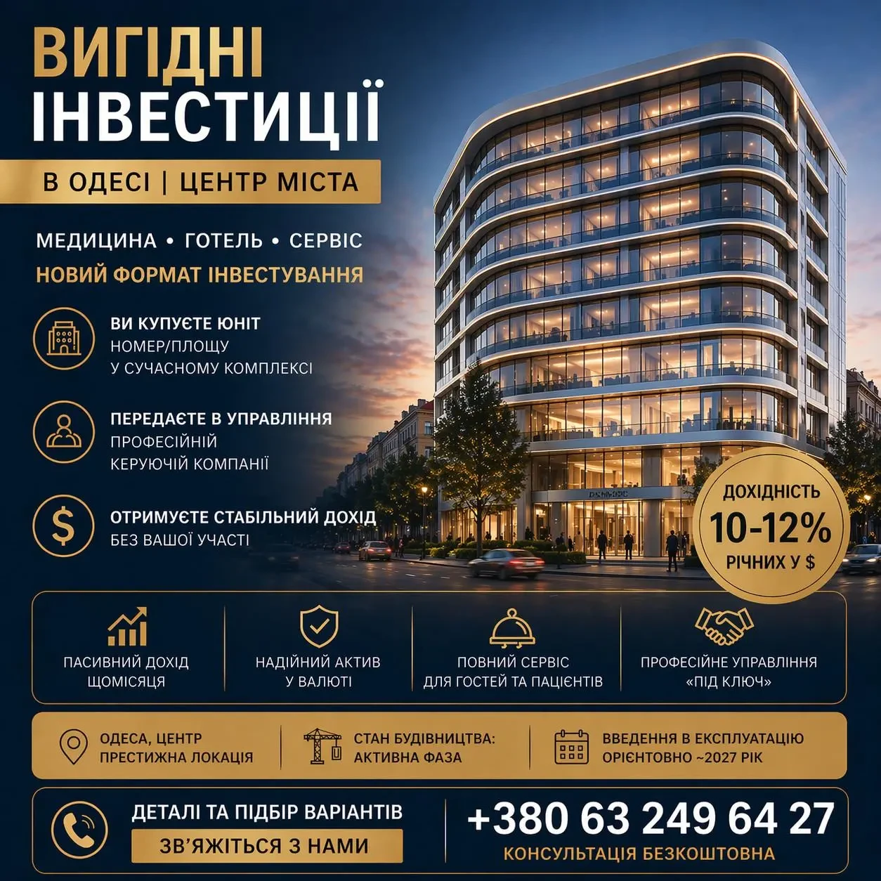 Продаж готельгого номера в Одесі під івестицію 2