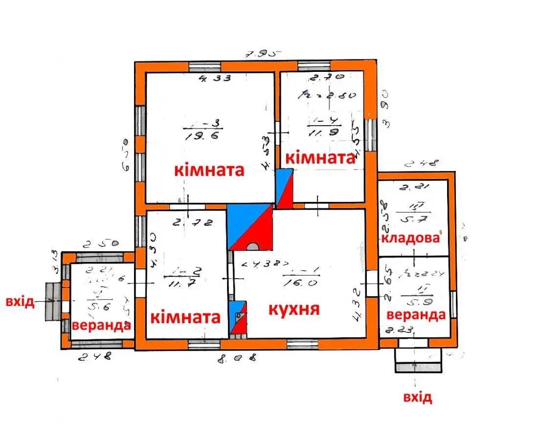 3-к будинок Бучанський, Завалівка, леніна 2