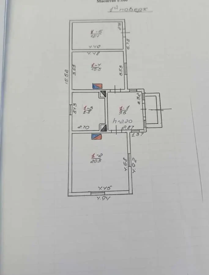 2-к будинок Пустомитівський, Щирець, Коцюбинського 20