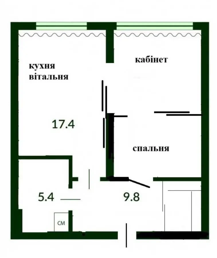 1-к квартира Київ, Голосіївський, Михайла Максимовича 32А 20