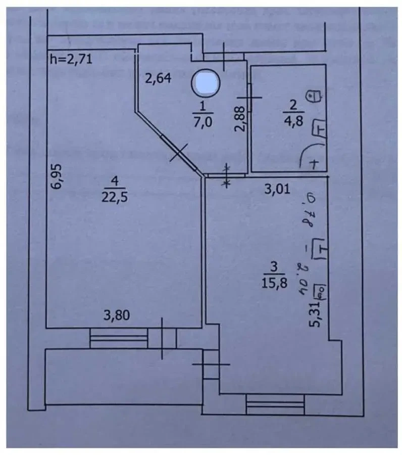 1-к квартира Бориспільський, Бориспіль, Головатого 77а 13