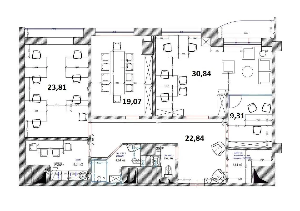 офісне приміщення Київ, Голосіївський, Жилянська 59 17