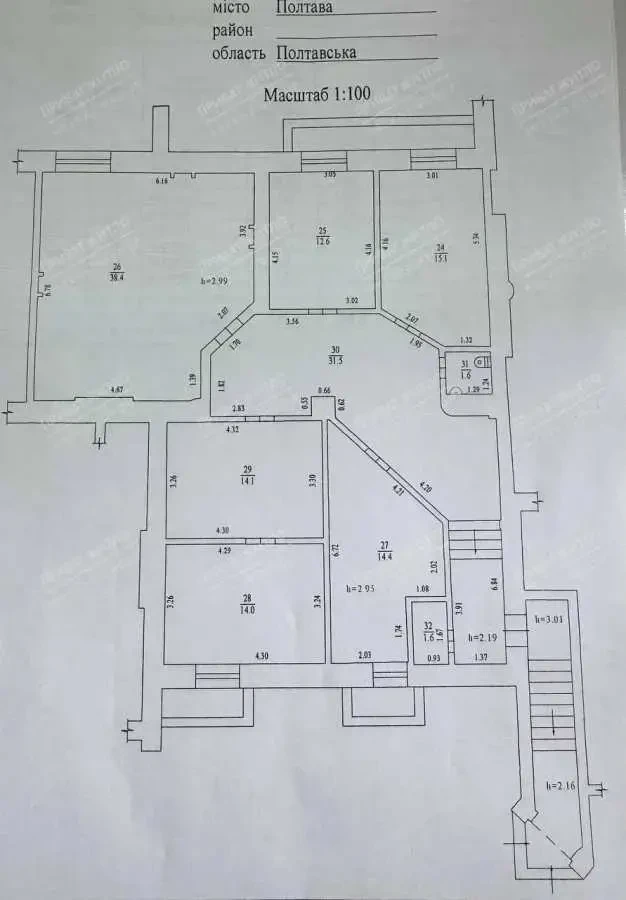 приміщення, будівлі Полтава, Київський, Соборності 61 11