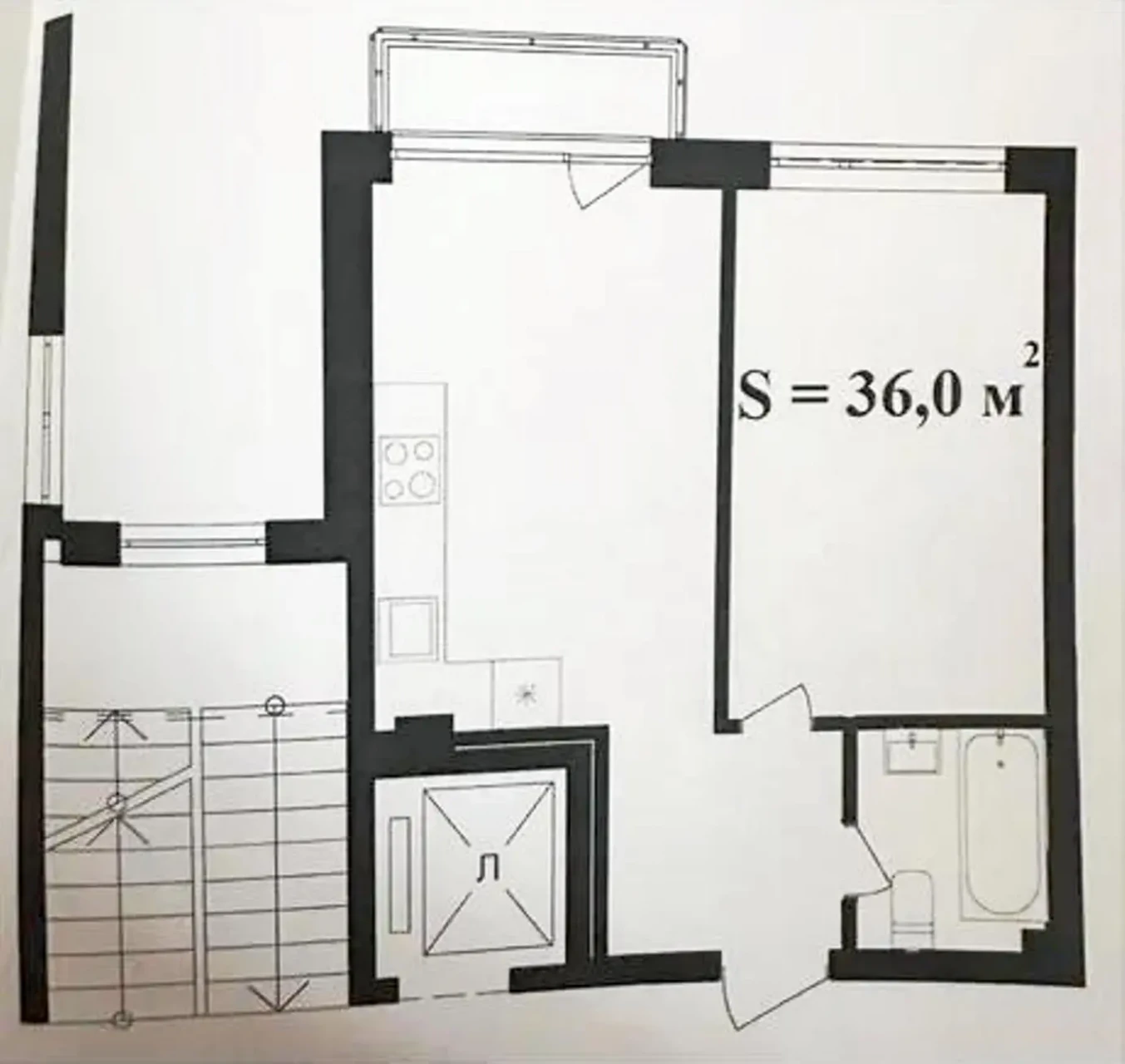 Продаж 1-кім. квартири 36 кв.м. ЖК Грінвуд-4 у Брюховичах 2