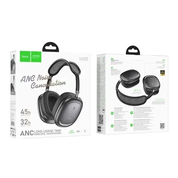Bluetooth-гарнітура Hoco W68 Calma Metal Grey 2