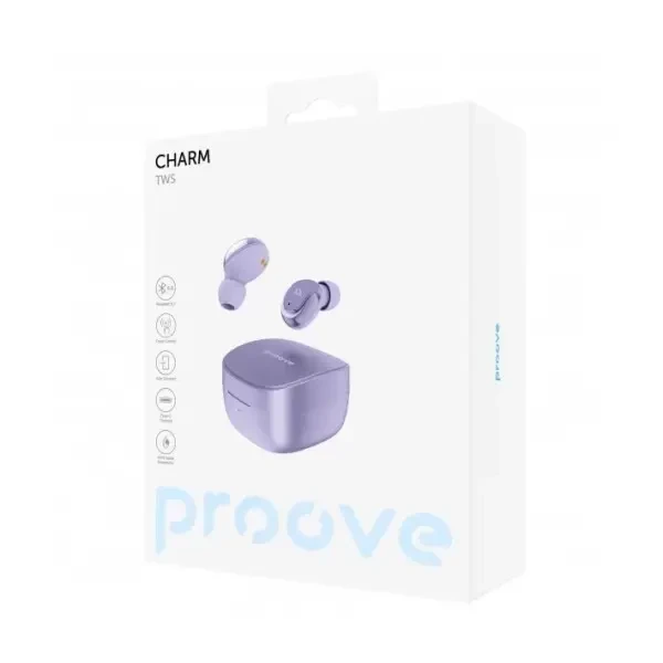 Bluetooth-гарнітура Proove Charm TWS (APP) Purple (TWCH0001AP09) 4