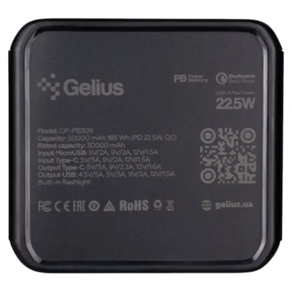 Power Bank Gelius Gross GP-PB309 50000mAh 22.5W Black 4