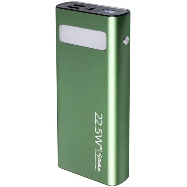Power bank Gelius Lightstone GP-PB300i 20000mAh 22.5W QC+PD Green
