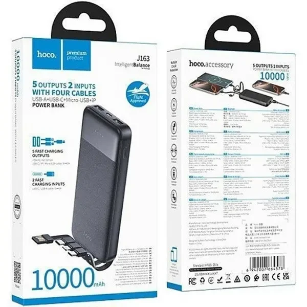 Power Bank Hoco J163 10000mAh Black 4