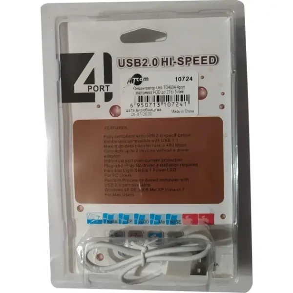 USB HUB Atcom TD4004 4 ports (10724) 3