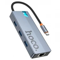USB HUB Hoco HB51 Type-C to HDTV/RJ45/PD/3USB