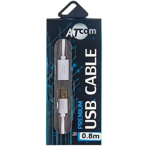 USB подовжувач Atcom USB 2.0 AM/AF 0.8m білий (13424) 2