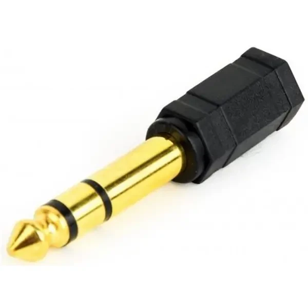 Адаптер Cablexpert 6.35 мм - 3.5 мм (M/F), чорний (A-6.35M-3.5F) 2