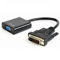 Адаптер Cablexpert DVI-D-VGA, 0.2 м, чорний (AB-DVID-VGAF-01)