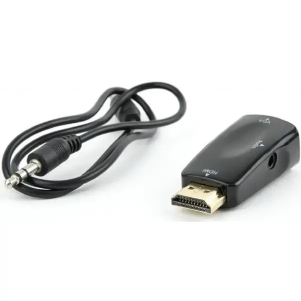 Адаптер Cablexpert HDMI-VGA-3.5мм чорний (AB-HDMI-VGA-02) 2