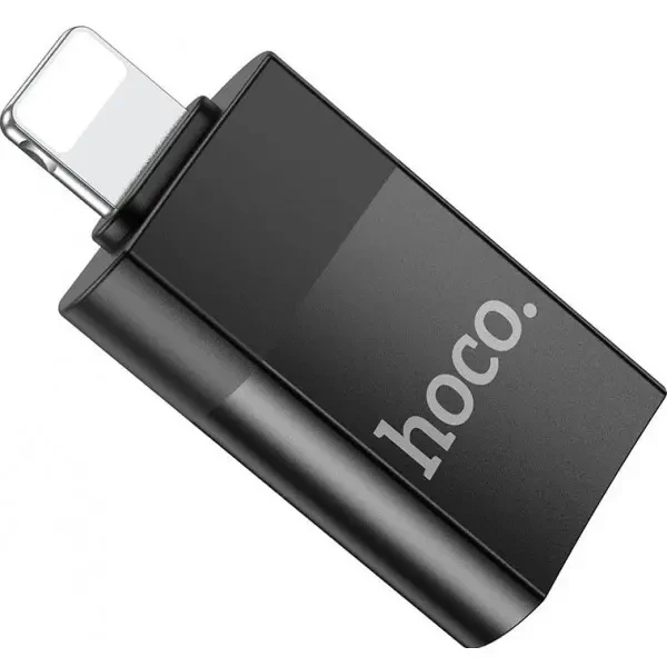 Адаптер Hoco UA17 Lightning to USB Black 3