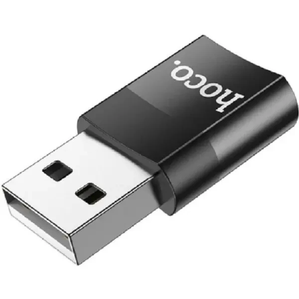 Адаптер Hoco UA17 USB to Type-C Black 2