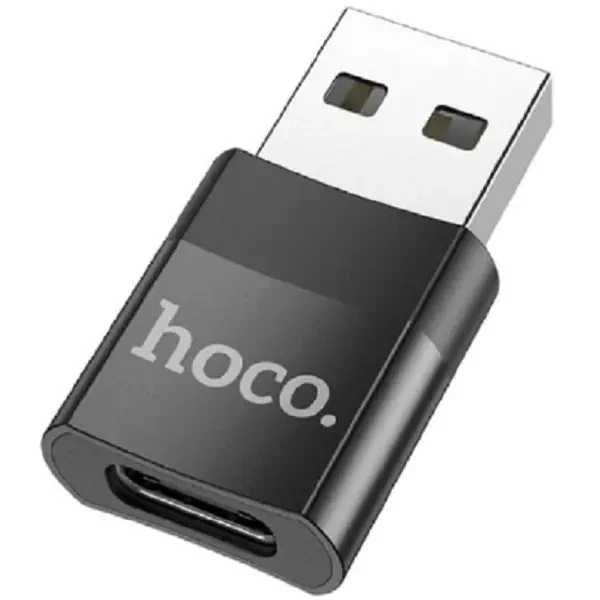 Адаптер Hoco UA17 USB to Type-C Black