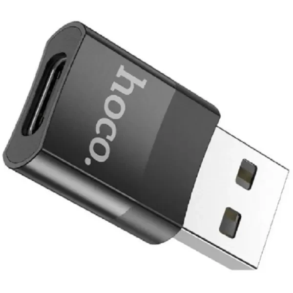 Адаптер Hoco UA17 USB to Type-C Black 3