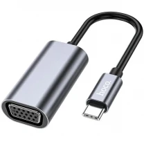 Адаптер Hoco UA21 Type-C to VGA Metal Gray