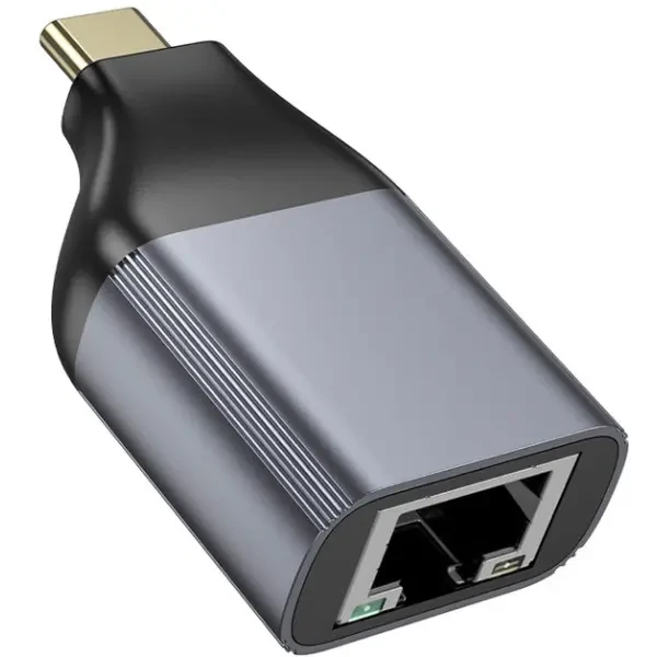 Адаптер Hoco UA35 Type-C to RJ45 Metal Gray 2
