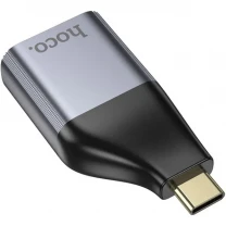 Адаптер Hoco UA35 Type-C to RJ45 Metal Gray