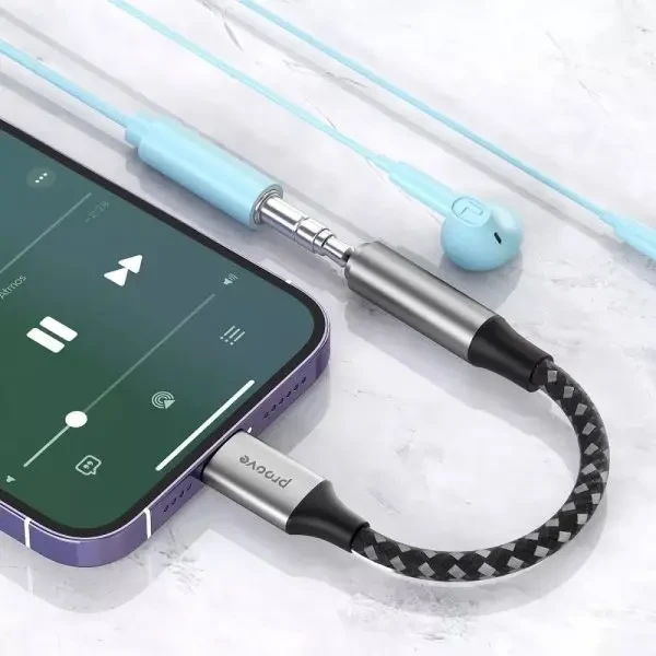 Адаптер Proove SoundMesh Lightning to 3.5 mm Gray (ACSM00005101) 3