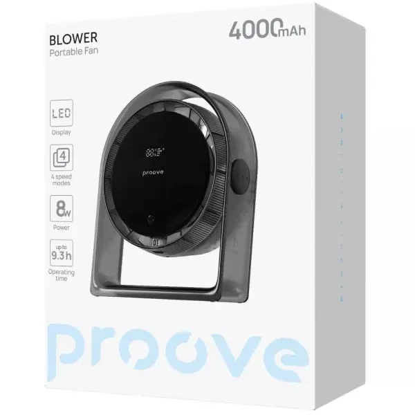 Вентилятор портативний Proove Blower Gray (PFBR08002003) 2