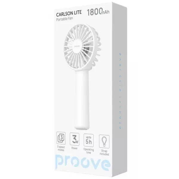Вентилятор портативний Proove Carlson Lite White (PFCL03002002) 2