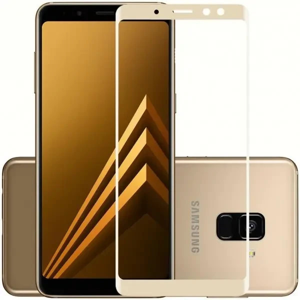 DM Захисне скло 3D Samsung A8 Plus 2018 (A730) Gold