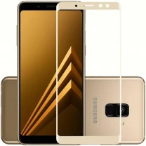 DM Захисне скло 3D Samsung A8 Plus 2018 (A730) Gold
