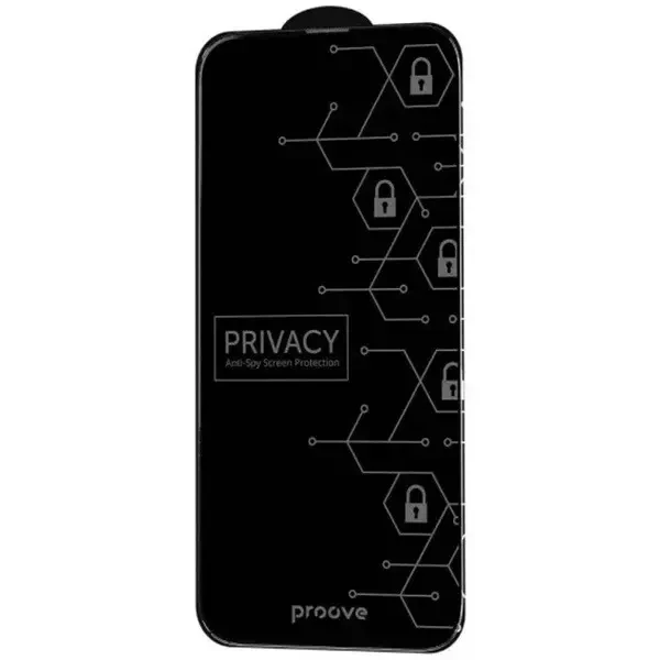 Захисне скло Proove Privacy для iPhone 15 Pro Black (PGPPRI15P001)