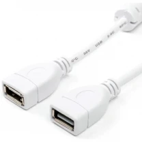Кабель Atcom USB-USB 2.0 (F/F) 1.8m White (15647)