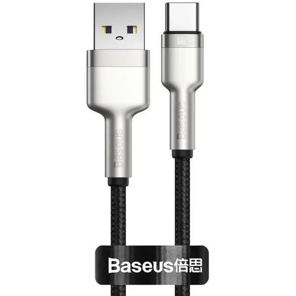Кабель Baseus Cafule USB to Type-C 66W 0.25m Black (CAKF000001)