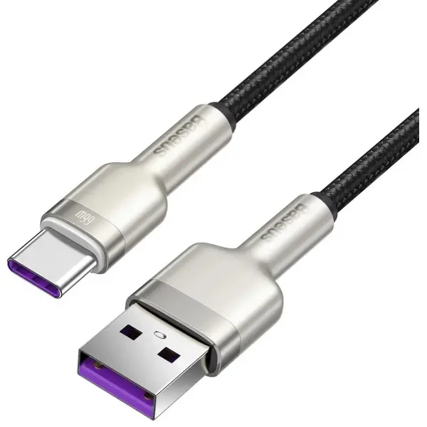 Кабель Baseus Cafule USB to Type-C 66W 0.25m Black (CAKF000001) 4