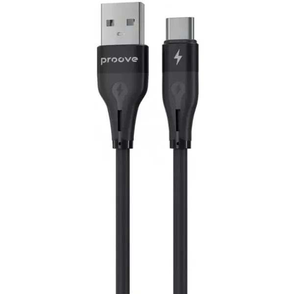 Кабель Proove Soft Silicone USB to Type-C 2.4A 1m Black (CCSO20001201)