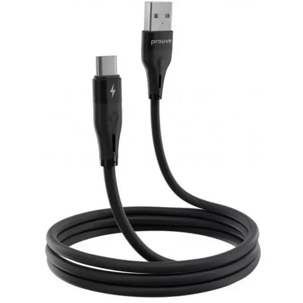 Кабель Proove Soft Silicone USB to Type-C 2.4A 1m Black (CCSO20001201) 2
