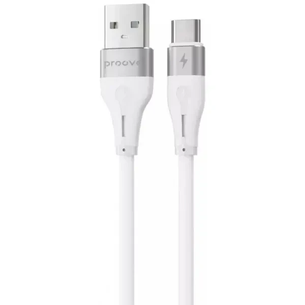 Кабель Proove Soft Silicone USB to Type-C 2.4A 1m White (CCSO20001202)