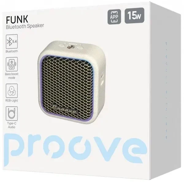 Колонка Proove Funk 15W (APP) Beige/Gold (PSFN1501AP22) 7