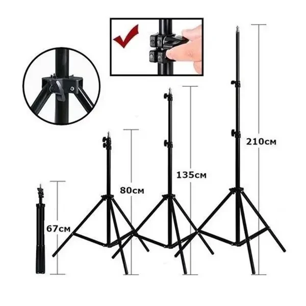 DM Лампа кільцева LED RL-18 (46cm) 55W 3m cable 3 holder Black 3
