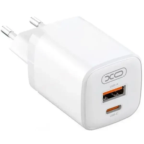 Мережевий зарядний пристрій XO L96 USB-C/USB-A PD QC3.0 30W 3A White