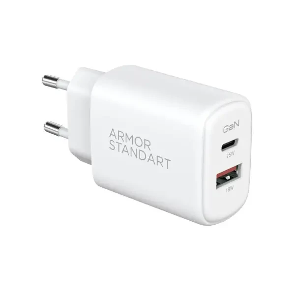 МЗП ArmorStandart Poweraze 25W GaN Type-C + USB-A White (ARM87067) 2