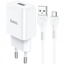 МЗП Hoco N9 2.1A USB + cable Micro-USB 1m White