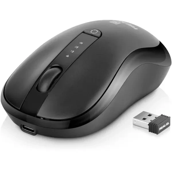 Мишка REAL-EL RM-450W Wireless USB Black (EL123200046) 2