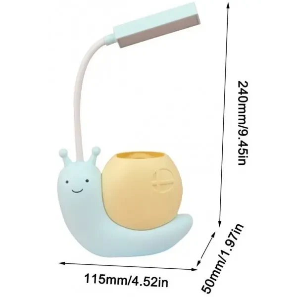 DM Настільна лампа Desk Lamp NO.904 Snail 400 mAh Blue/Yellow 2
